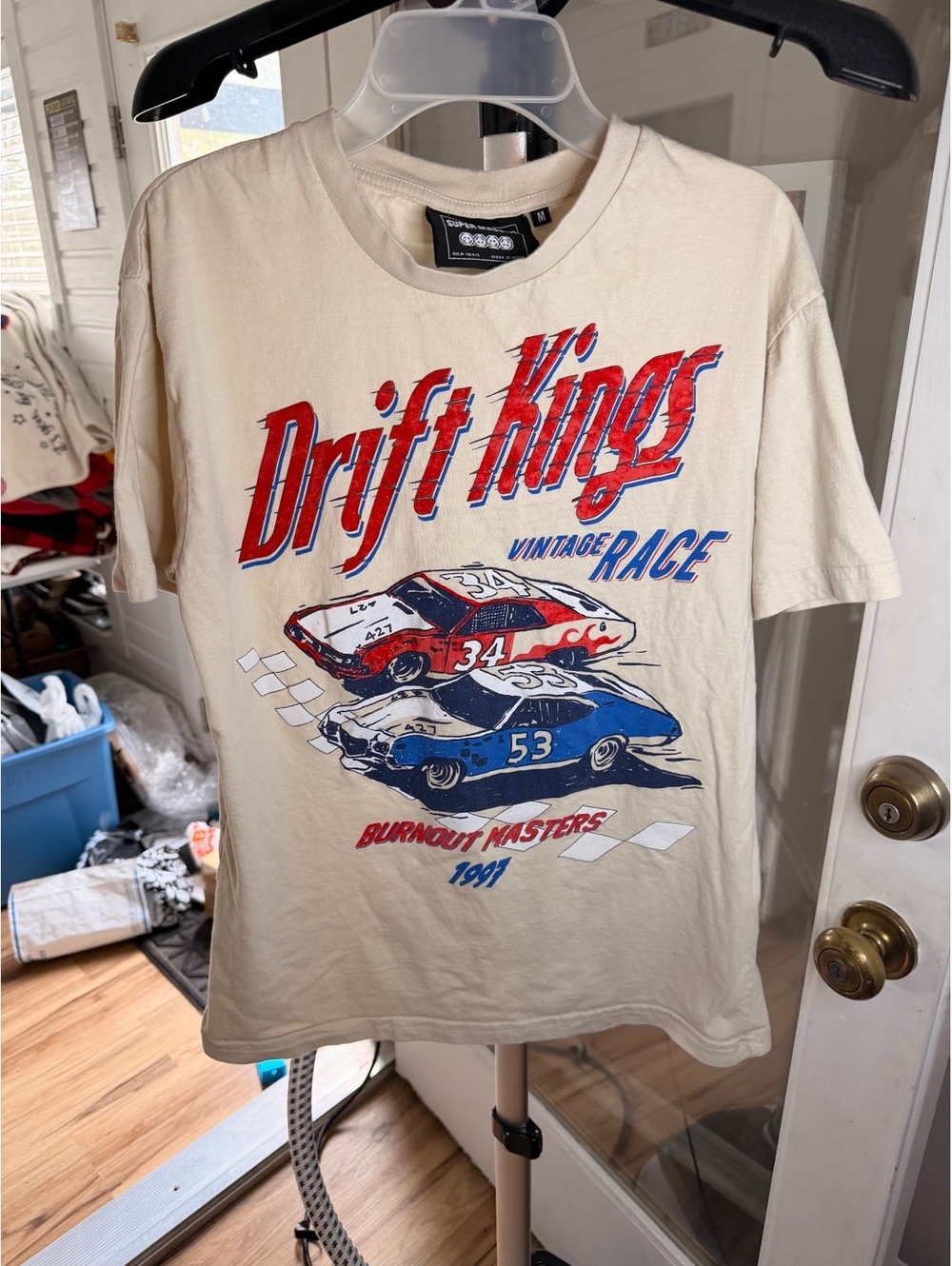 Super Massive Drift King cream graphic T shirt